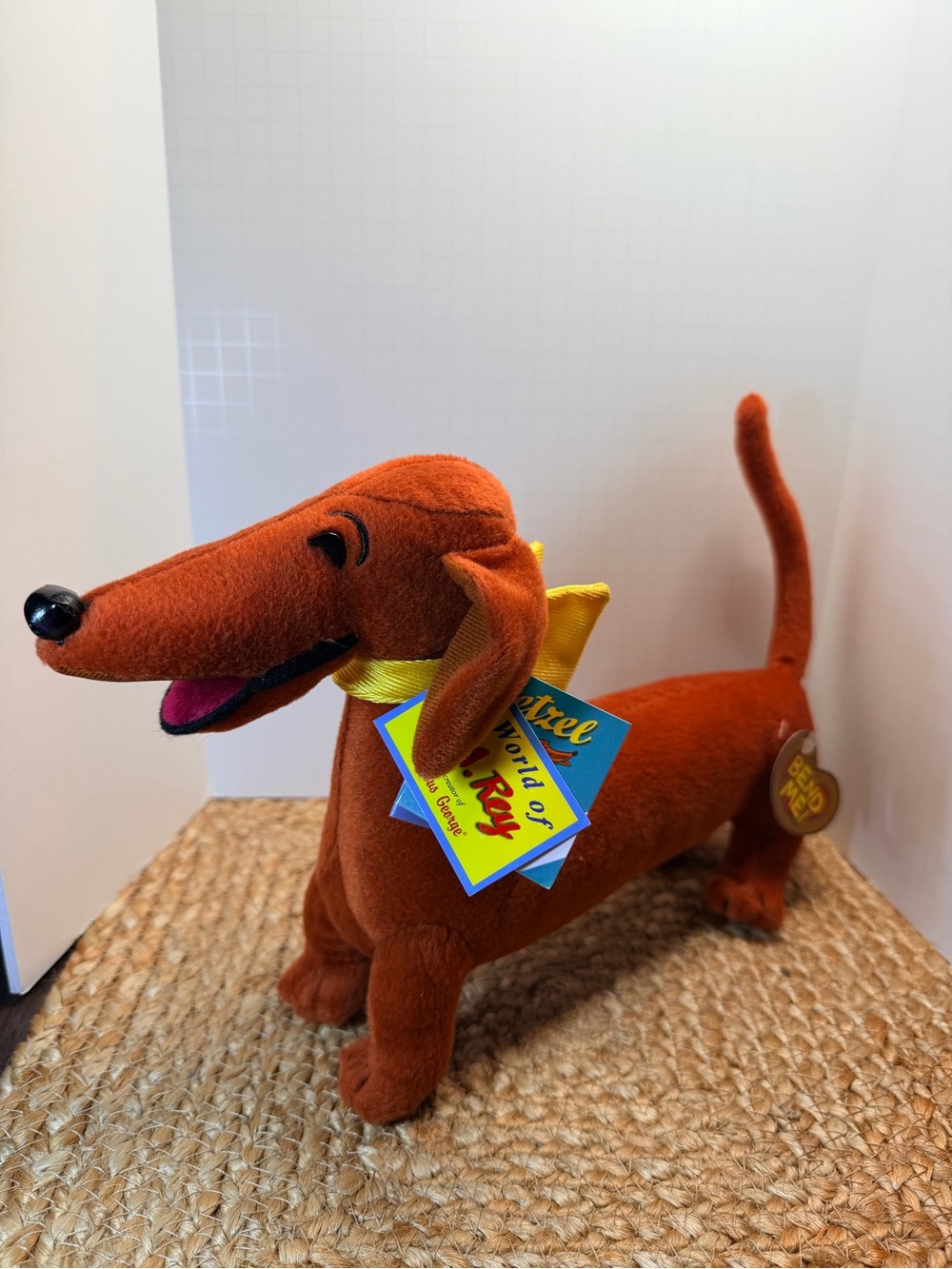 Classics Collection HA Rey Pretzel Bendable Plush Dog from Curious George